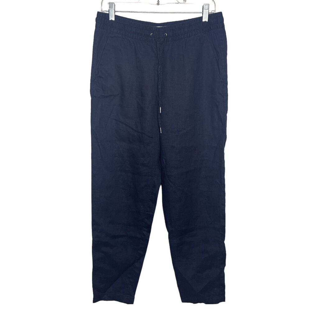 LOGG Casual Pants Size 8 Navy Blue Casual Lightweight Pull On Drawstring